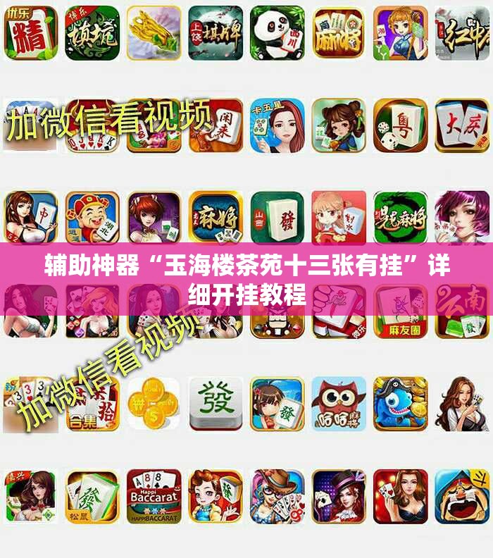 辅助神器“玉海楼茶苑十三张有挂”详细开挂教程