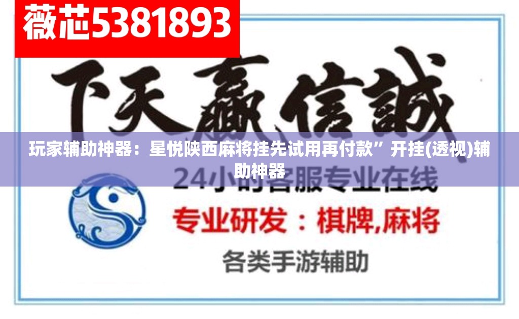 玩家辅助神器：星悦陕西麻将挂先试用再付款”开挂(透视)辅助神器