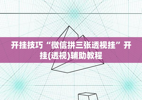 开挂技巧“微信拼三张透视挂”开挂(透视)辅助教程