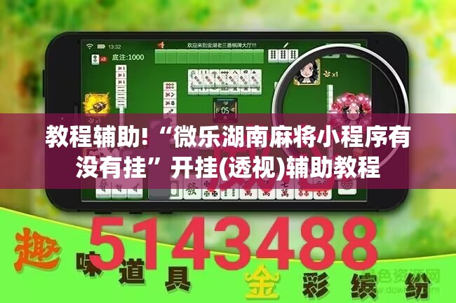 教程辅助!“微乐湖南麻将小程序有没有挂”开挂(透视)辅助教程