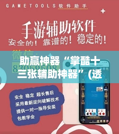 助赢神器“掌酷十三张辅助神器”(透视挂)辅助下载教程