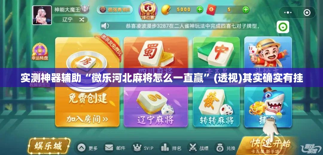 实测神器辅助“微乐河北麻将怎么一直赢”(透视)其实确实有挂