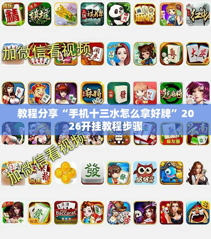教程分享“手机十三水怎么拿好牌”2026开挂教程步骤