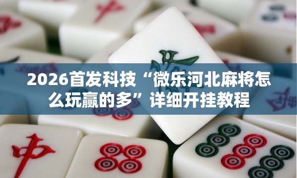 2026首发科技“微乐河北麻将怎么玩赢的多”详细开挂教程