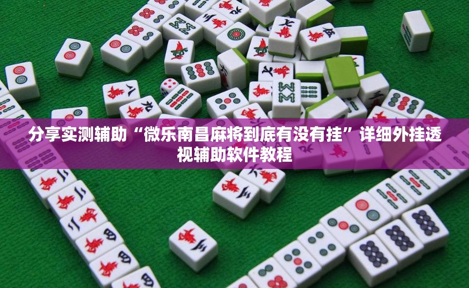 分享实测辅助“微乐南昌麻将到底有没有挂”详细外挂透视辅助软件教程