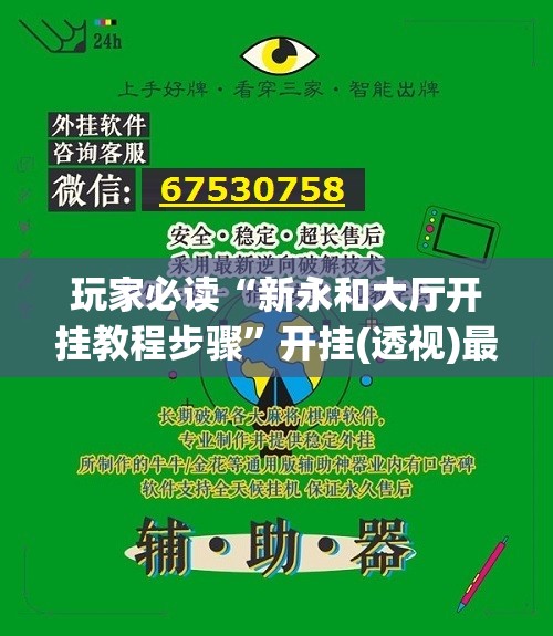 玩家必读“新永和大厅开挂教程步骤”开挂(透视)最新辅助详细