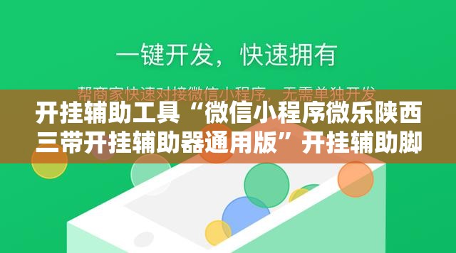 开挂辅助工具“微信小程序微乐陕西三带开挂辅助器通用版	”开挂辅助脚本+详细开挂安装教程