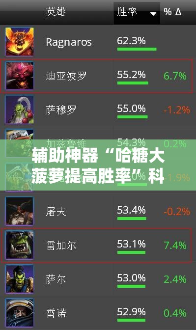 辅助神器“哈糖大菠萝提高胜率”科技辅助神器手机版