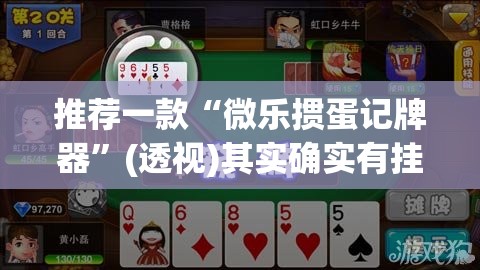 推荐一款“微乐掼蛋记牌器”(透视)其实确实有挂
