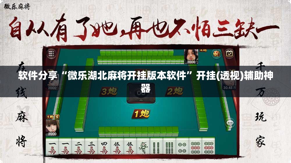 软件分享“微乐湖北麻将开挂版本软件”开挂(透视)辅助神器