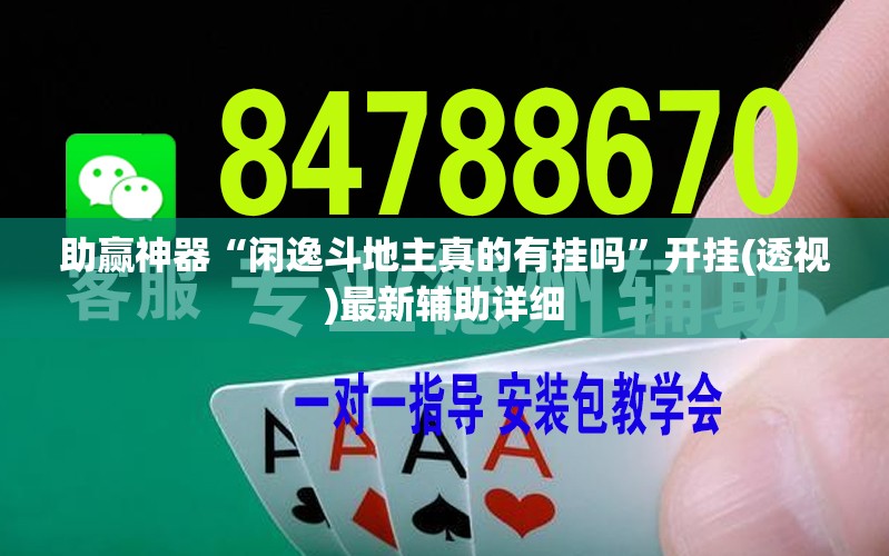助赢神器“闲逸斗地主真的有挂吗”开挂(透视)最新辅助详细
