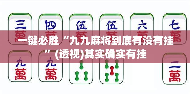一键必胜“九九麻将到底有没有挂	”(透视)其实确实有挂