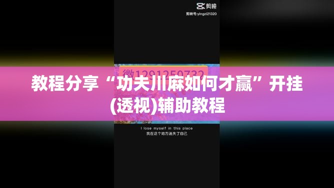 教程分享“功夫川麻如何才赢”开挂(透视)辅助教程