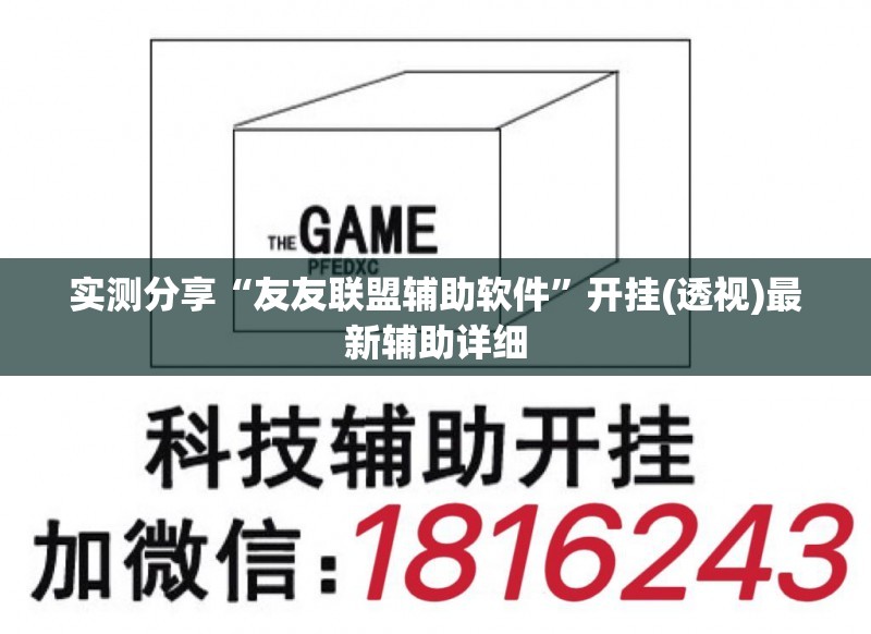 实测分享“友友联盟辅助软件”开挂(透视)最新辅助详细