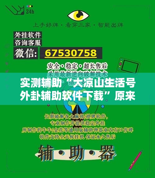 实测辅助“大凉山生活号外卦辅助软件下载”原来可以开挂