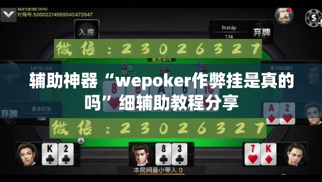 辅助神器“wepoker作弊挂是真的吗”细辅助教程分享