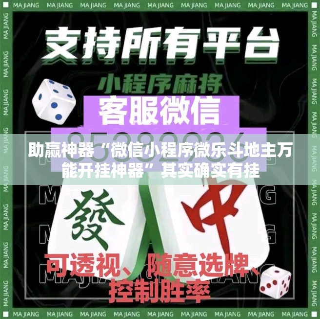 助赢神器“微信小程序微乐斗地主万能开挂神器”其实确实有挂