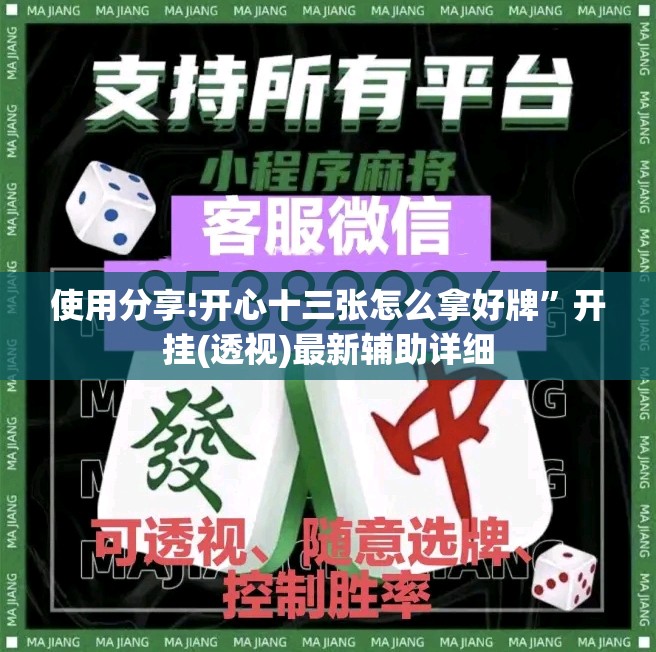 使用分享!开心十三张怎么拿好牌	”开挂(透视)最新辅助详细