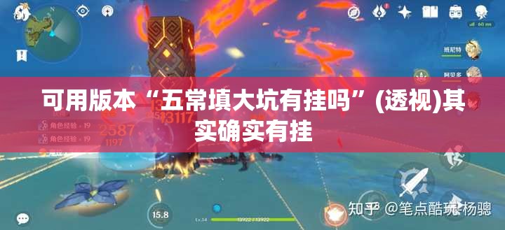 可用版本“五常填大坑有挂吗”(透视)其实确实有挂