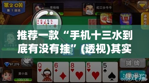 推荐一款“手机十三水到底有没有挂	”(透视)其实确实有挂
