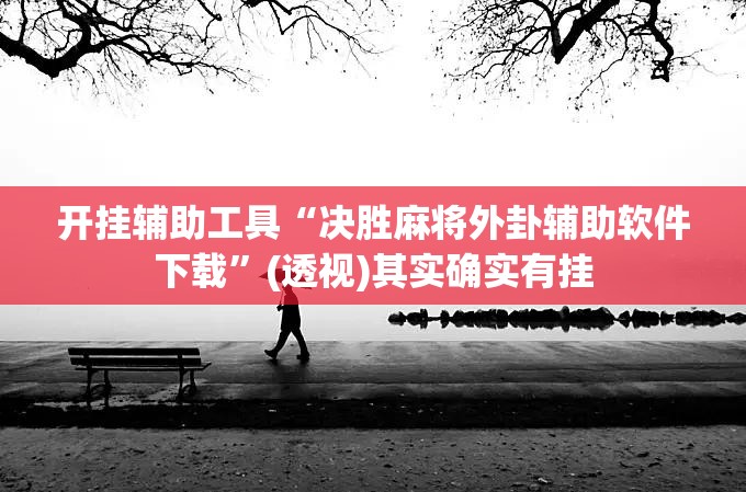 开挂辅助工具“决胜麻将外卦辅助软件下载”(透视)其实确实有挂
