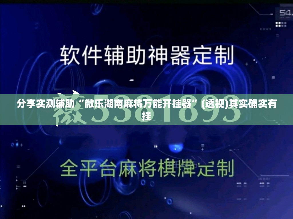 分享实测辅助“微乐湖南麻将万能开挂器”(透视)其实确实有挂