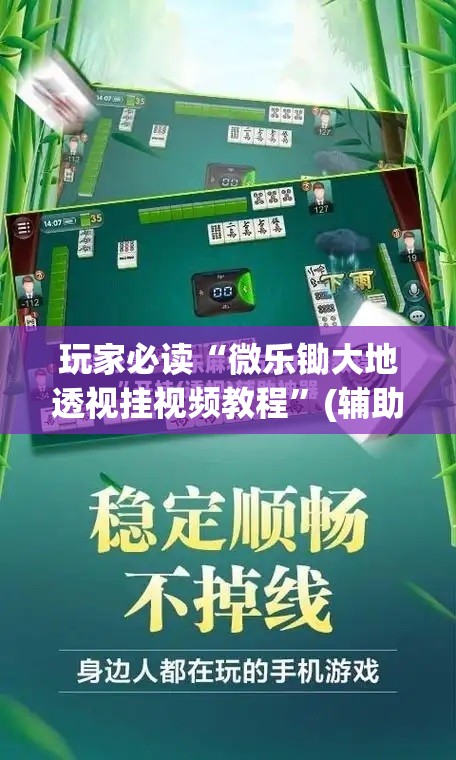 玩家必读“微乐锄大地透视挂视频教程”(辅助神器)开挂详细教程