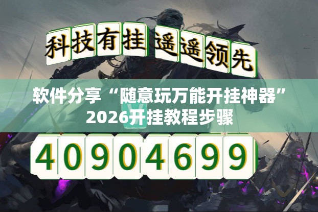 软件分享“随意玩万能开挂神器”2026开挂教程步骤